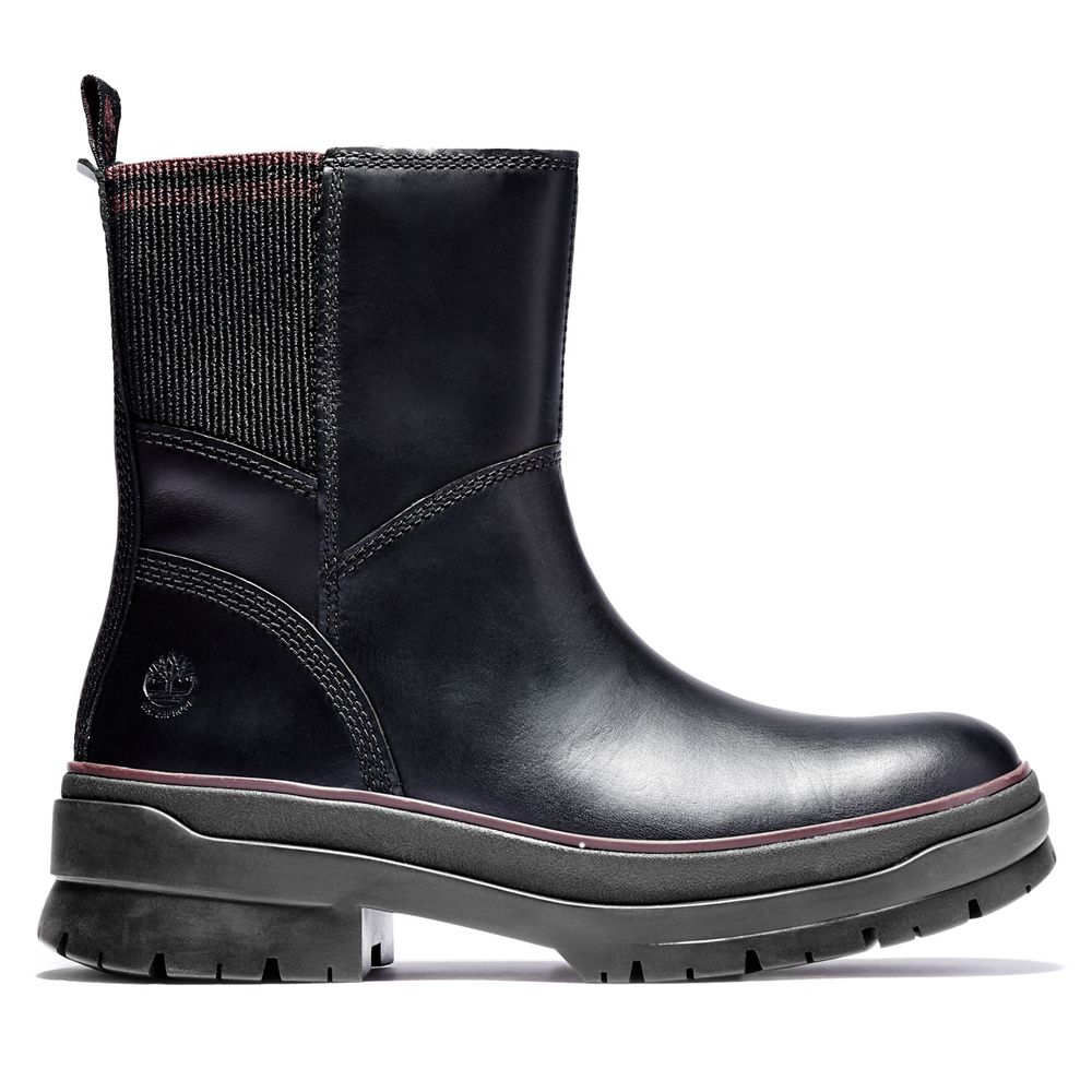 Timberland Womens Winter Boots Malynn Waterproof Side-zip - Black - India VE9825430